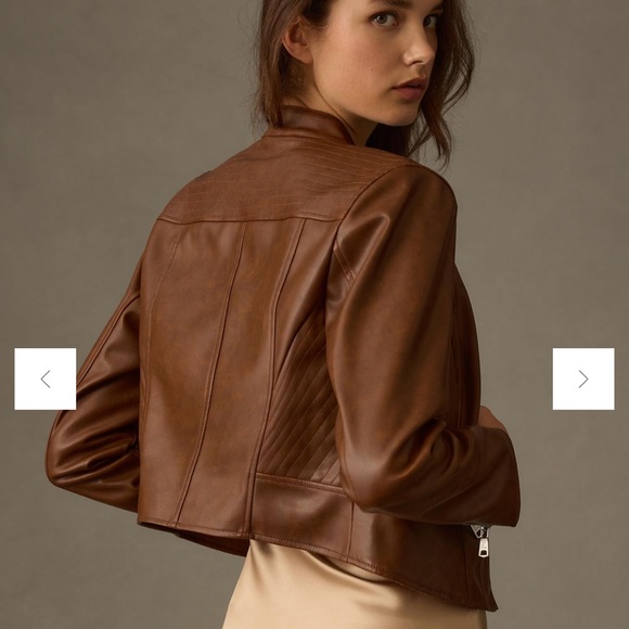 Anthro Avec Les Filles Leather Jacket NWT - Picture 3 of 6